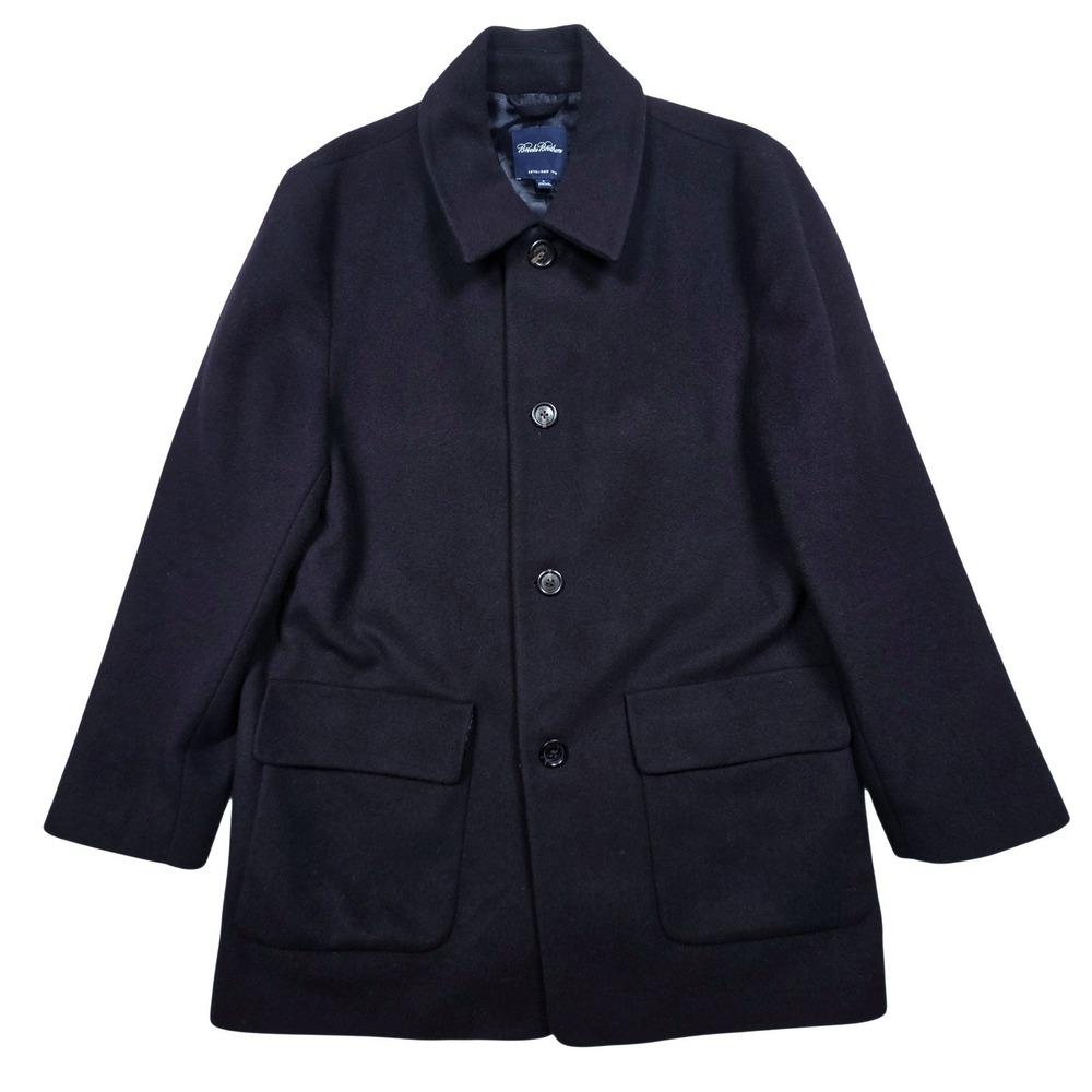 Brooks Brothers Mens M Blue Wool Cashmere Blend Car Coat Jacket Medium Singapore